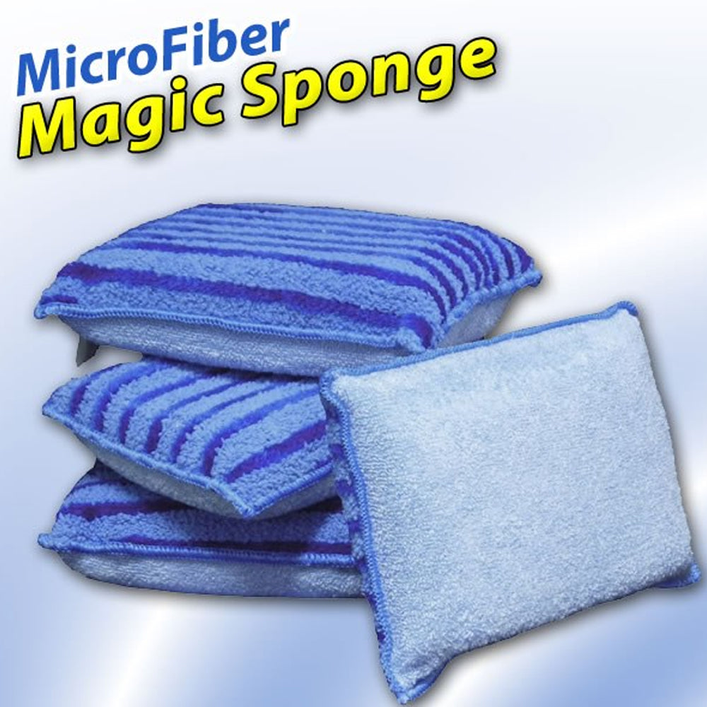 3pcs Double-Sided Sponge Kitchen Cleaning Brush, Magic Dishwashing