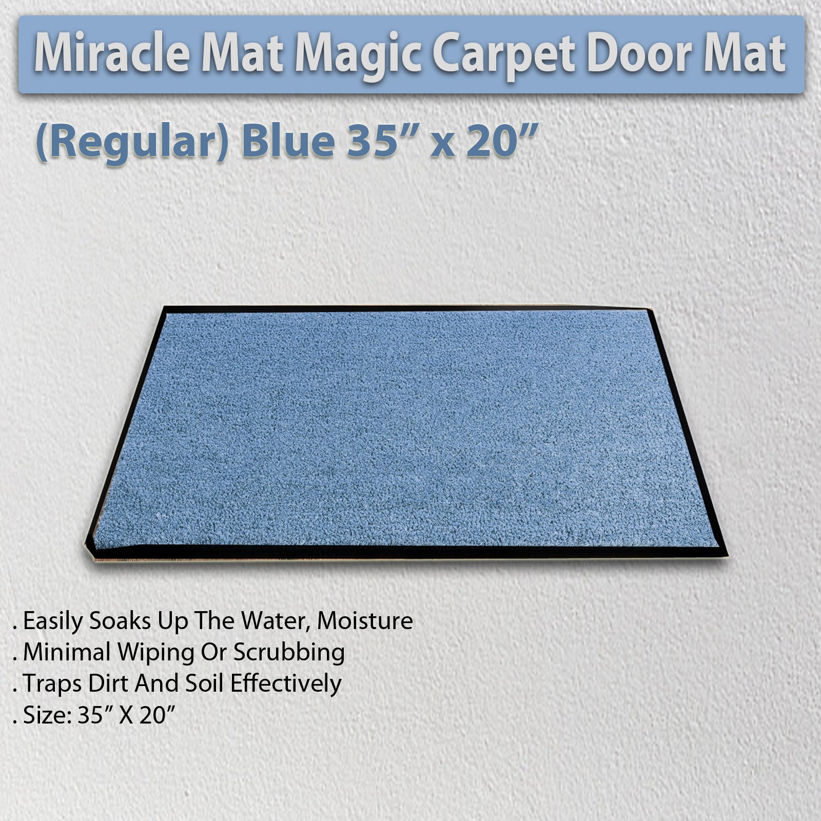 Miracle Magic Carpet Door Entry Mat Home Kitchen Blue Rug