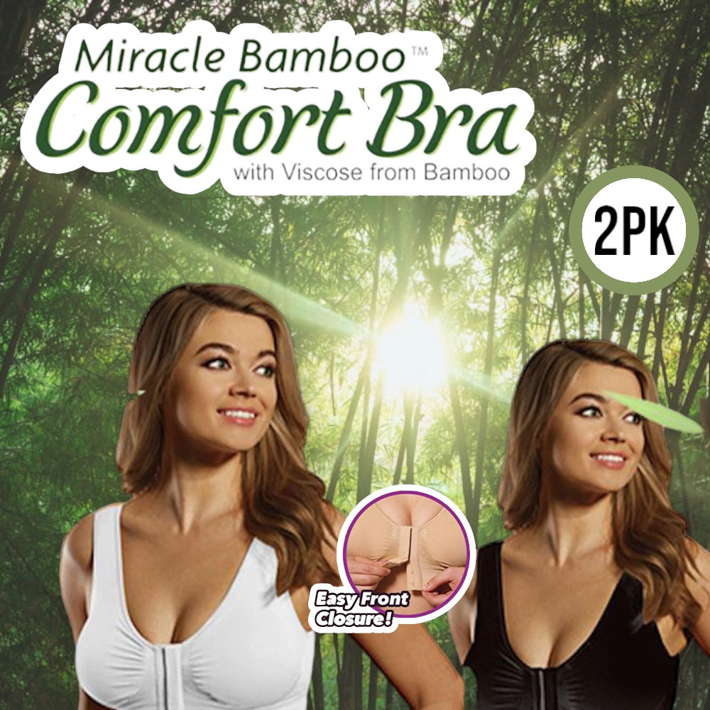 Miracle Bamboo Bra Comfort Front Closure Seamless Wireless