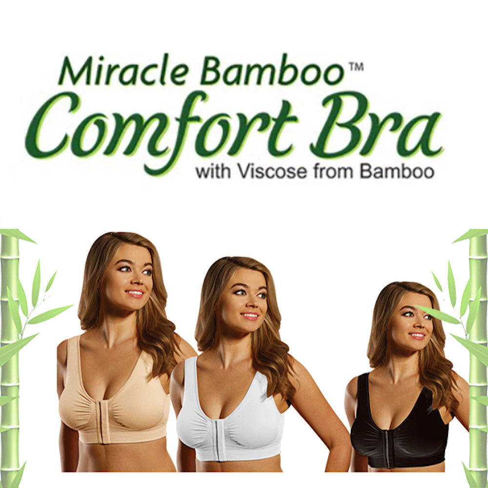 Miracle Bamboo Best Wireless Comfort Bra 2XL 40”42” Set of 3