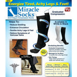 Miracle Socks Antifatigue Compression Socks, White - Large/X-Large