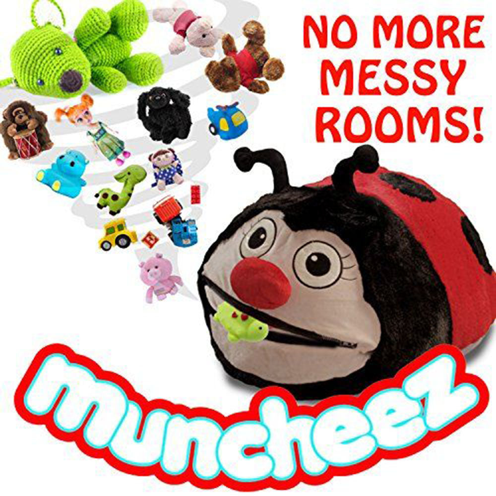 Muncheez  Stuffed Animal Toy Organizer For Children - Loveable Ladybug
