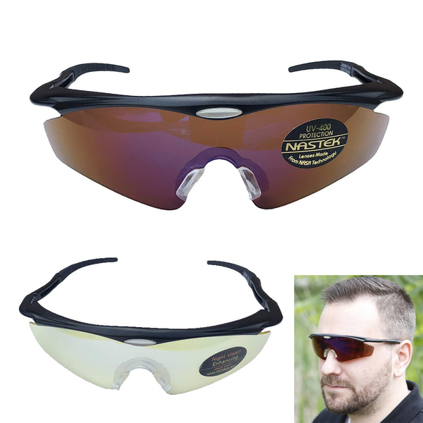 NasTek Sport Sunglasse with UV Protecting Interchangeable Lens
