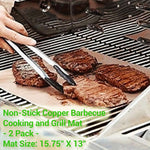 Copper Grill Mats - Non-Stick 2 Pack, Ideal for All Your Grilling Needs!