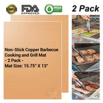 Copper Grill Mats - Non-Stick 2 Pack, Ideal for All Your Grilling Needs!
