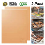 Copper Grill Mats - Non-Stick 2 Pack, Ideal for All Your Grilling Needs!