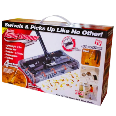 Original Swivel Sweeper Max - Lightweight 2-in-1 Cordless Vacuum, 7.2V Rechargeable, 4-Brush Technology"