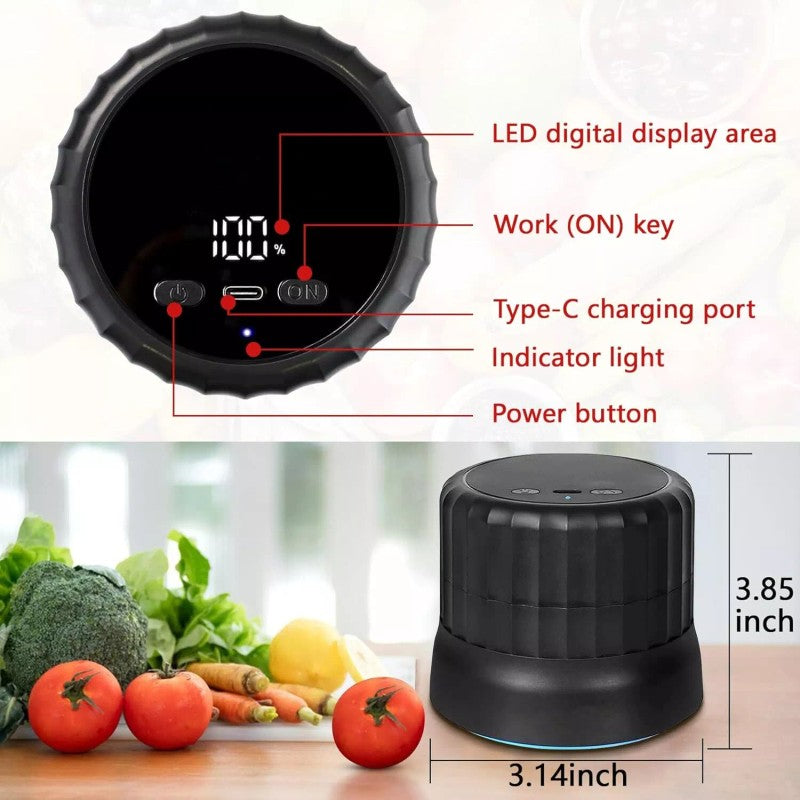 Electric Mason Jar Vacuum Sealer Cordless 200Pcs Wide Mouth
