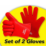 Hot Hands Non-Slip Silicon Cooking Glove Kitchen Baking 2 pack