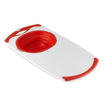 cutting board with strainer
