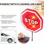 Luminated LED Flashing Stop Sign for Garage Parking