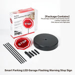 Luminated LED Flashing Stop Sign for Garage Parking