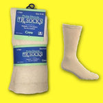 Phillips Edward Diabetic Crew Socks , Cream -Size 10-13