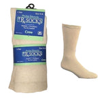 Phillips Edward Diabetic Crew Socks , Cream -Size 10-13