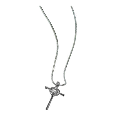 precious pearl cross necklace