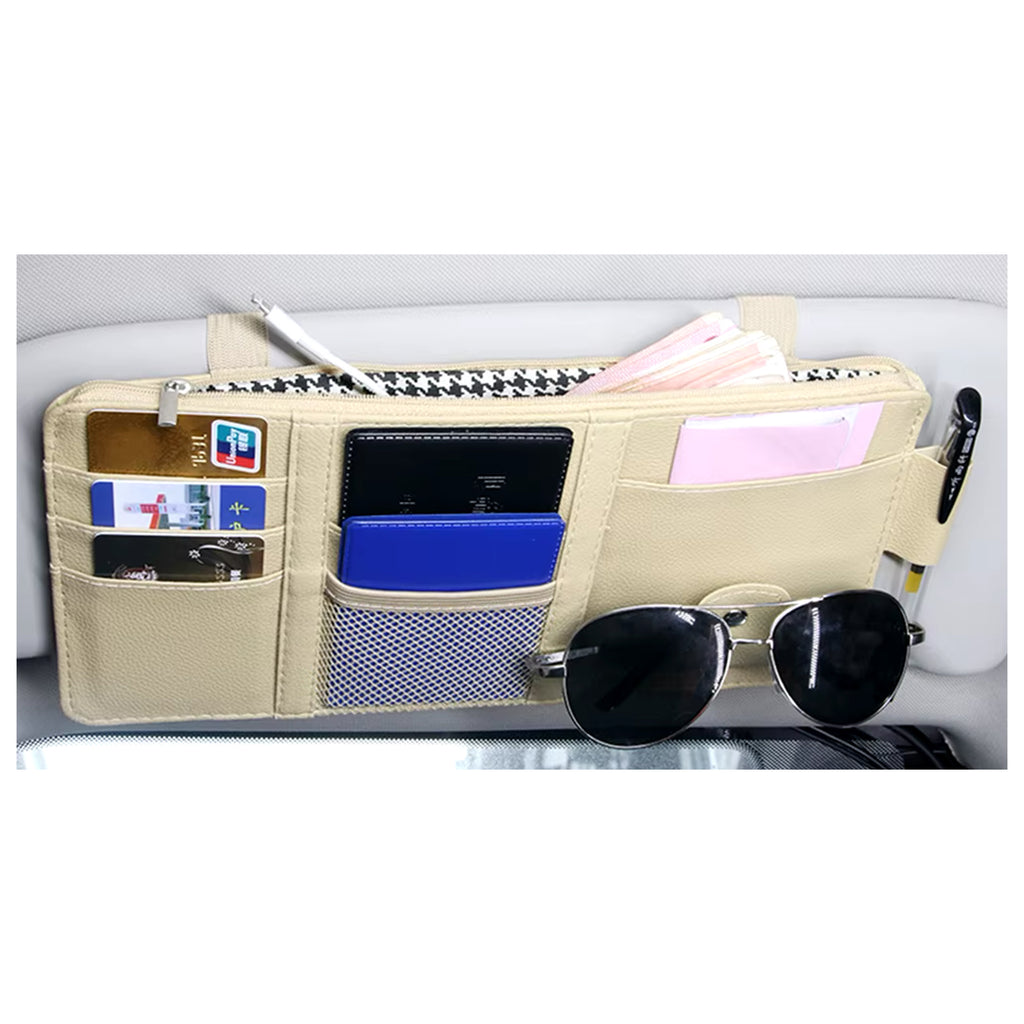 Pennzoil Visor Valet - Convenient Car Organization Solution (Tan)