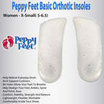 Peppy Feet Basic Orthotic Insoles - Women - X-Small( 5-6.5)