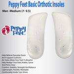 Peppy Feet Basic Orthotic Insoles - Men - Large (10-11.5)