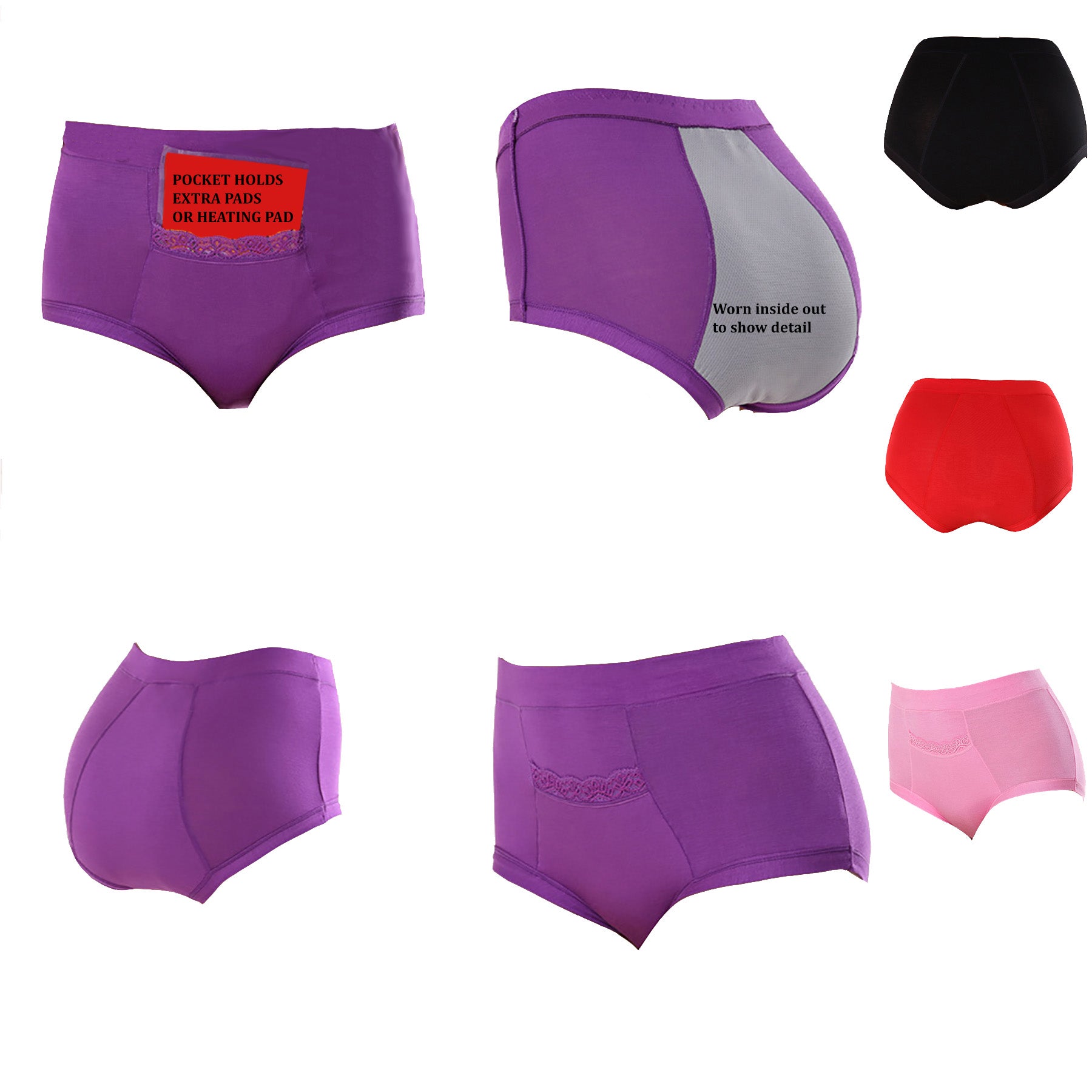 CODE RED Period Panties With Pocket High Waist Brief Period