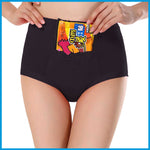 CODE RED Period Panties with Pocket- Black- 3XL