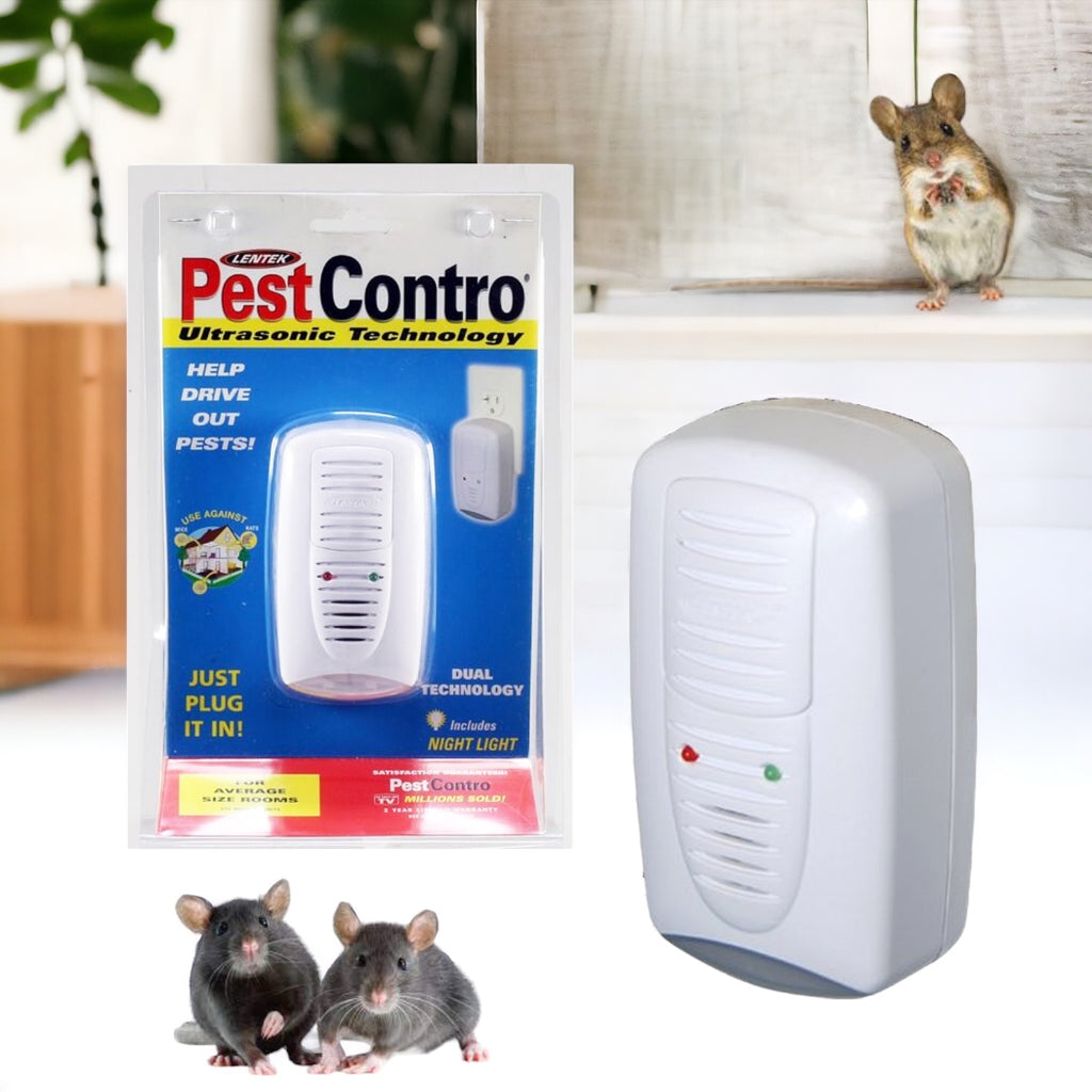 PestContro Ultrasonic with Floor Light - White
