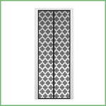 Eternal Lifestyle Hands Free Mesh Door - Floral Design - Black