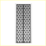 Eternal Lifestyle Hands Free Mesh Door - Floral Design - Black