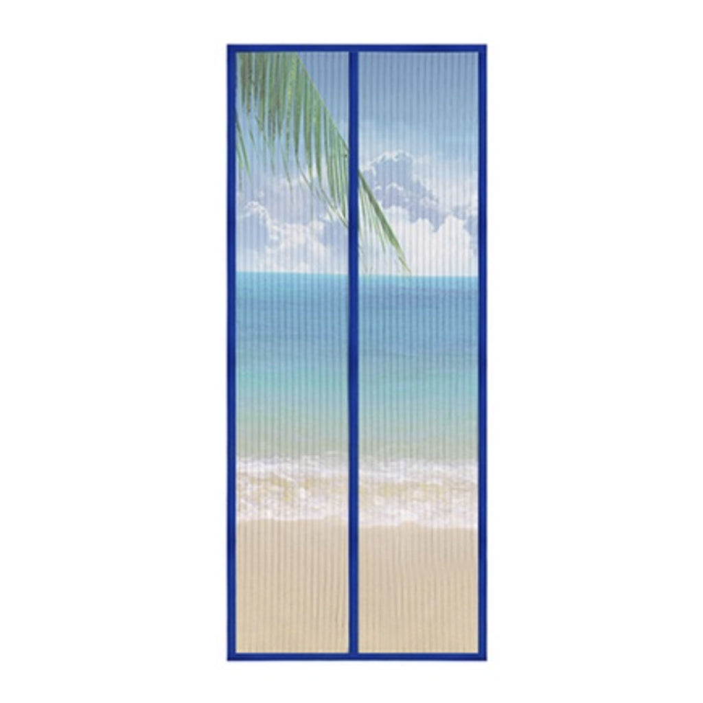 Bug Blocker Mesh Screen Door – Magnetic Closure, Hands-Free Insect Barrier for Beach Houses, Patios, or RVs – White Mesh, Fits Up to 82.5" x 39"