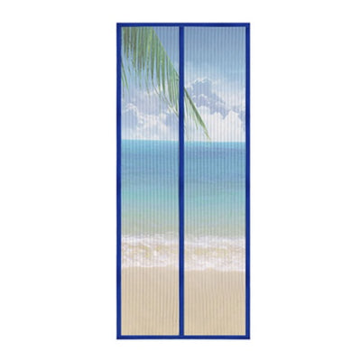 Bug Blocker Mesh Screen Door – Magnetic Closure, Hands-Free Insect Barrier for Beach Houses, Patios, or RVs – White Mesh, Fits Up to 82.5" x 39"