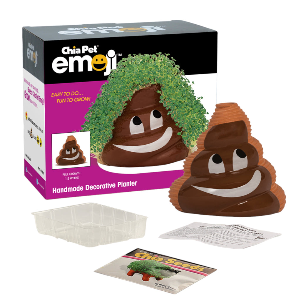 Chia Pet Planter - Emoji  - Poopy
