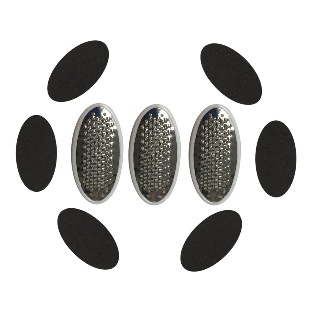 PedEgg Replacement Blades with Emery Pads Constructed of Premium Stainless Steel, 3 Pack