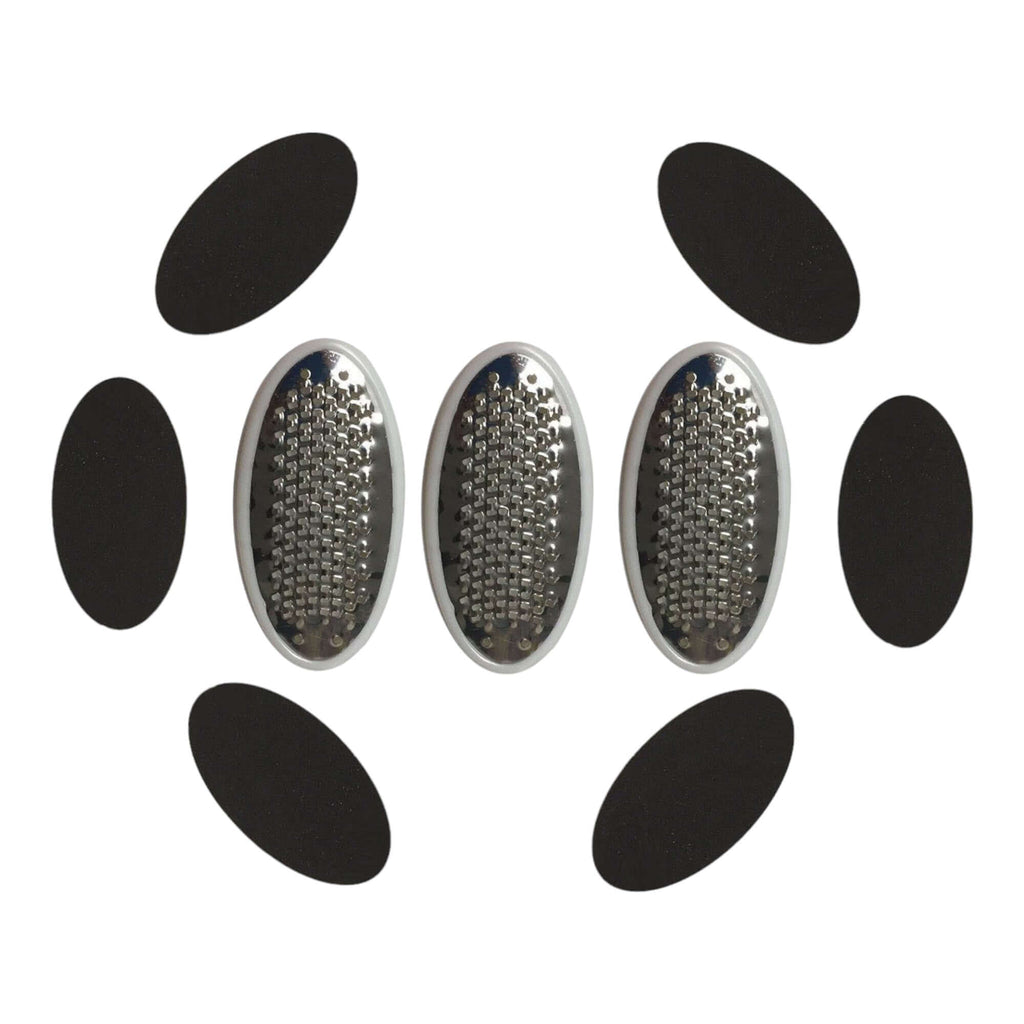 PedEgg Replacement Blades with Emery Pads Constructed of Premium Stainless Steel, 3 Pack