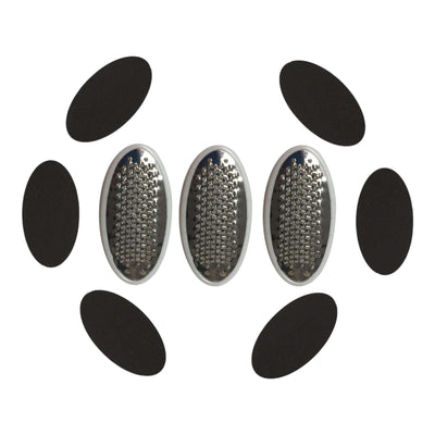 PedEgg Replacement Blades with Emery Pads Constructed of Premium Stainless Steel, 3 Pack
