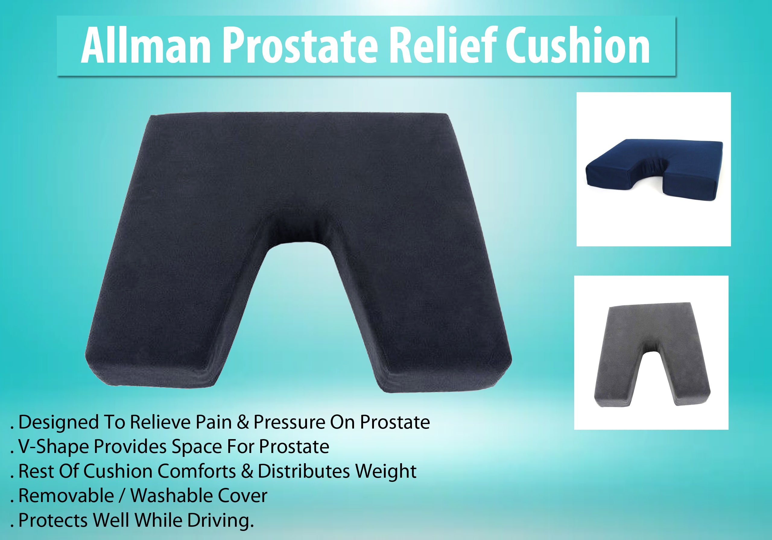 Cushion Non Slip Orthopedic Memory Foam Prostate Cushion for