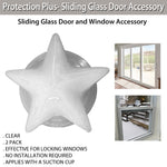 Protection Plus- Sliding Glass Door and Window Accessory -Clear -2 Pack