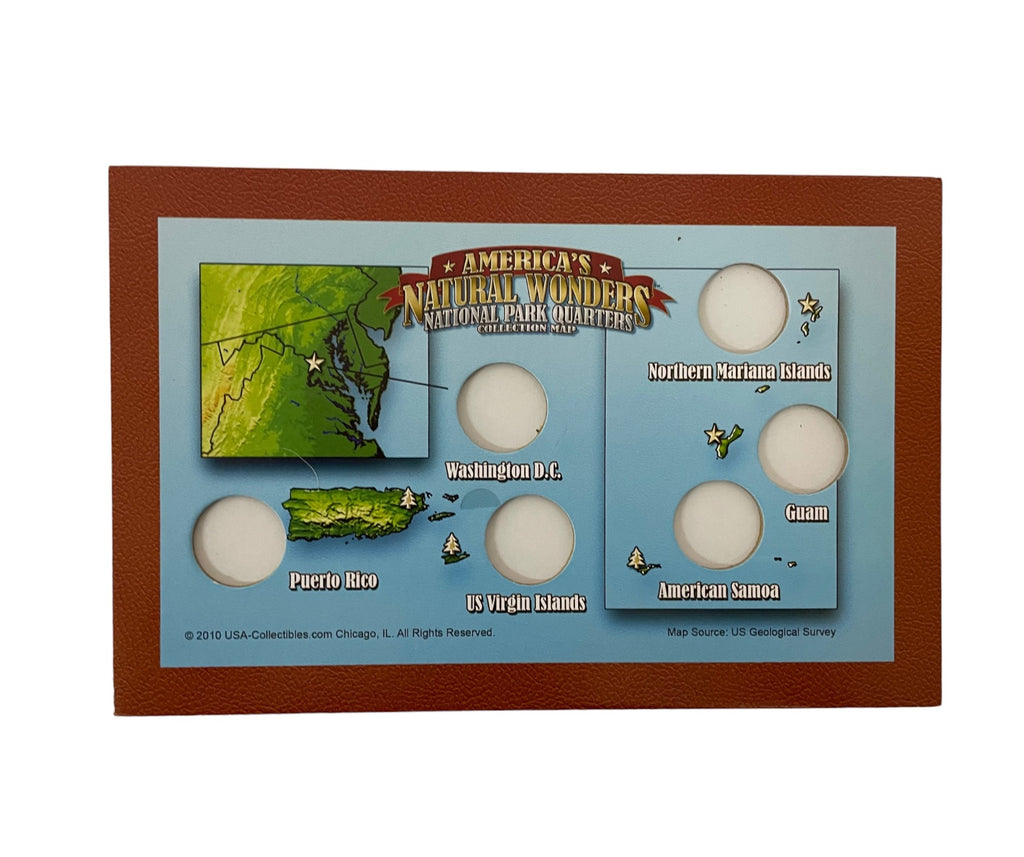 America’s Natural Wonders: A Map of National Parks Quarters