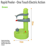 Rapid Peeler - One Touch Electric Action for Effortless Peeling (Green)