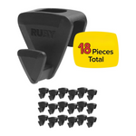 Ruby Space Triangles, 18-Pc Hanger Hooks, Black