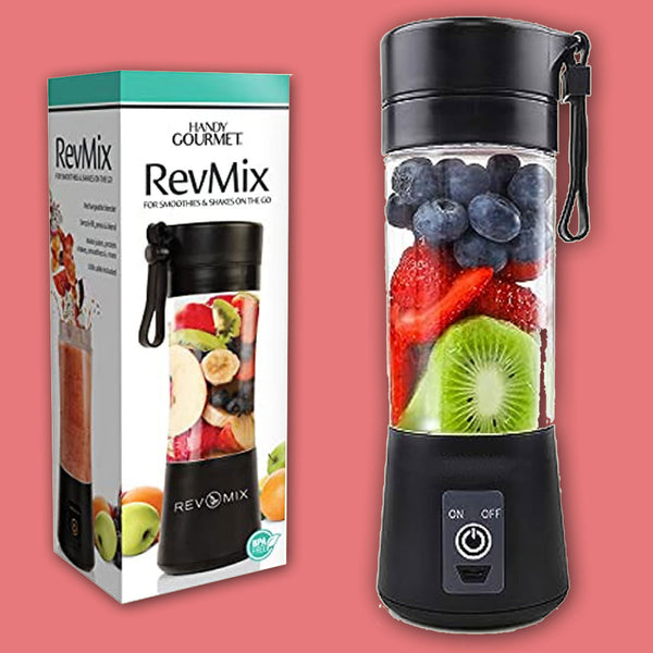 Handy Gourmet RevMix for Smoothies & Shakes On The Go (Black)