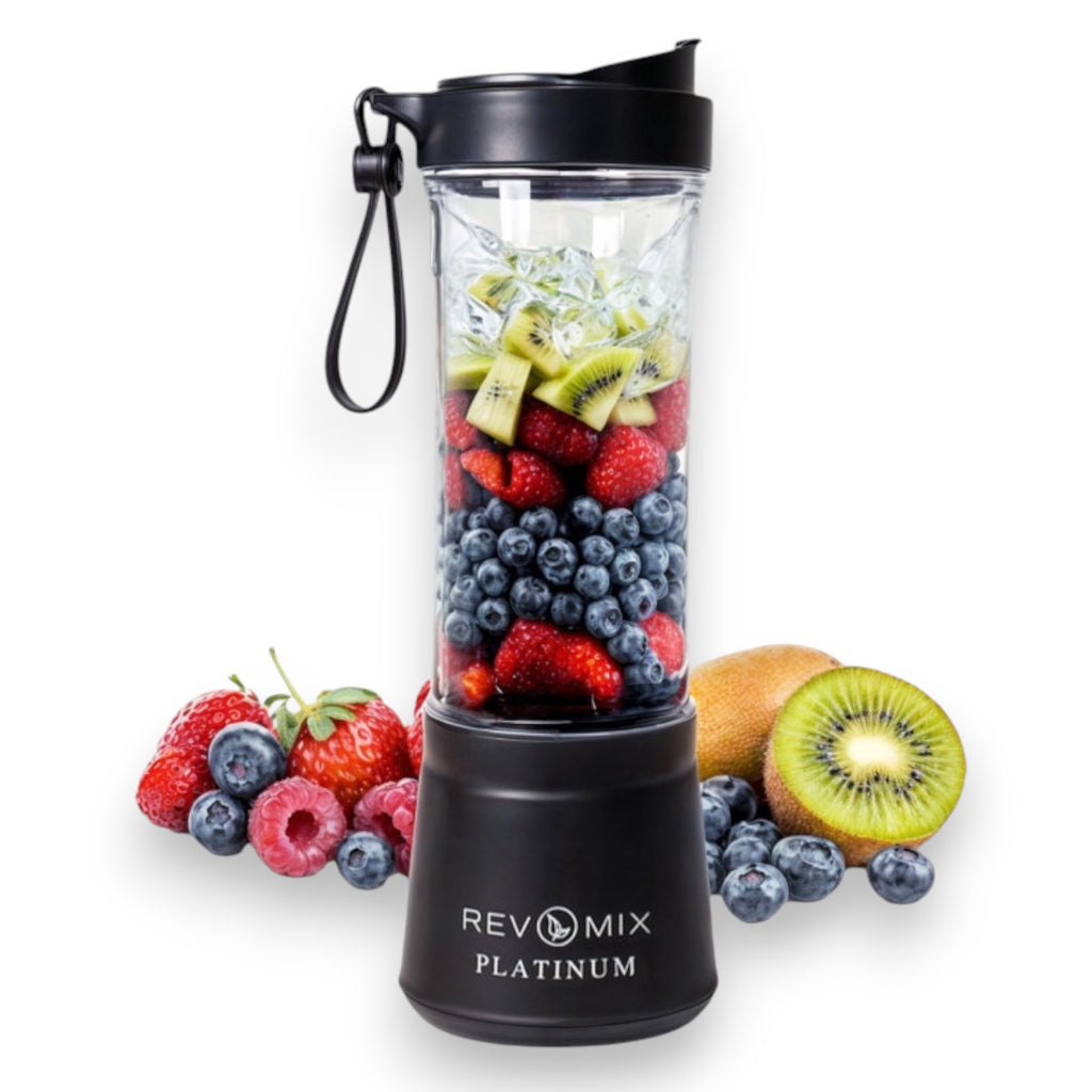 Handy Gourmet RevMix Platinum for Smoothies & Shakes On The Go, 12 oz. (Black)