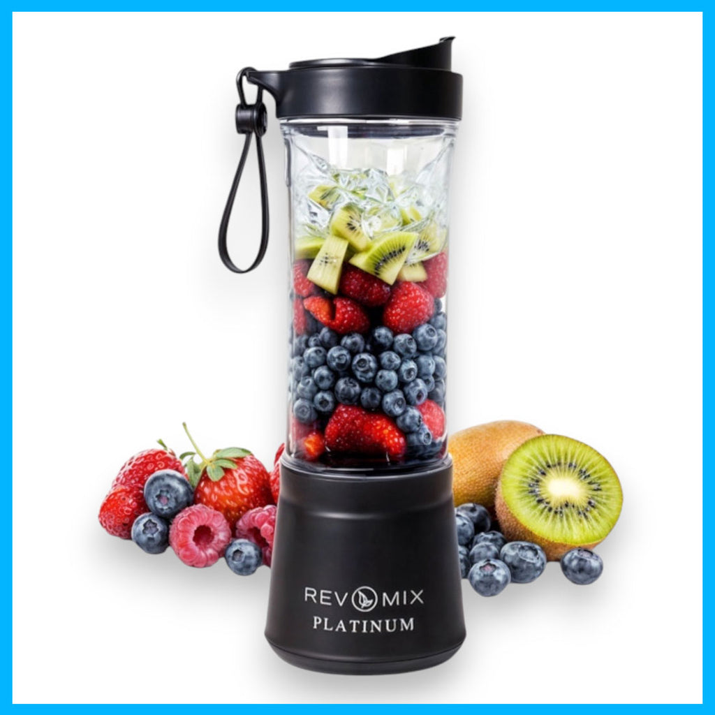 Handy Gourmet RevMix Platinum for Smoothies & Shakes On The Go, 12 oz. (Black)