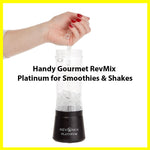 Handy Gourmet RevMix Platinum for Smoothies & Shakes On The Go, 12 oz. (White)