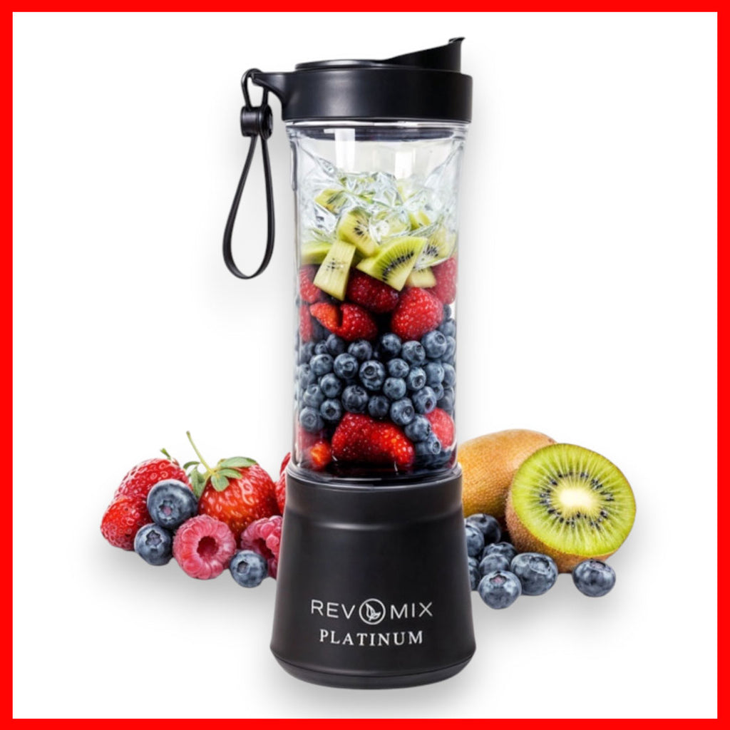 Handy Gourmet RevMix Platinum for Smoothies & Shakes On The Go, 12 oz. (Black)