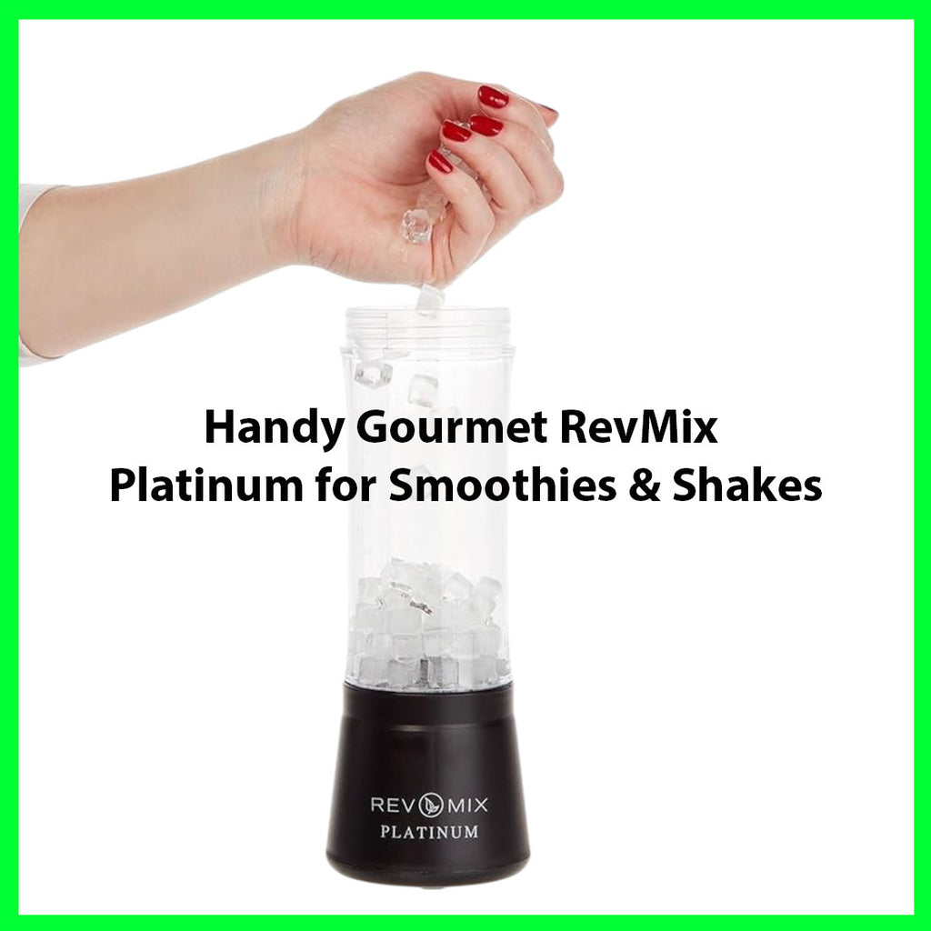 Handy Gourmet RevMix Platinum for Smoothies & Shakes On The Go, 12 oz. (White)