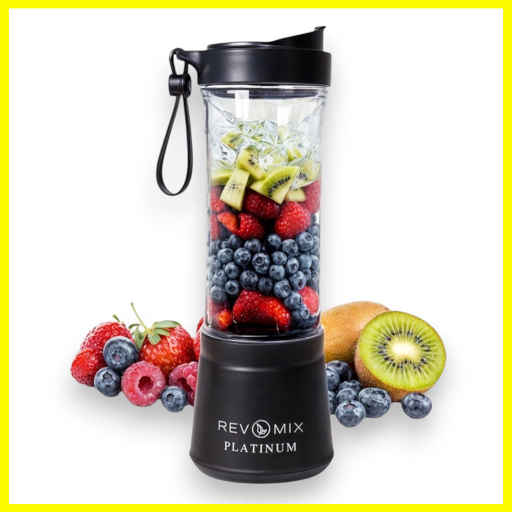 Handy Gourmet RevMix Platinum for Smoothies & Shakes On The Go, 12 oz. (Black)