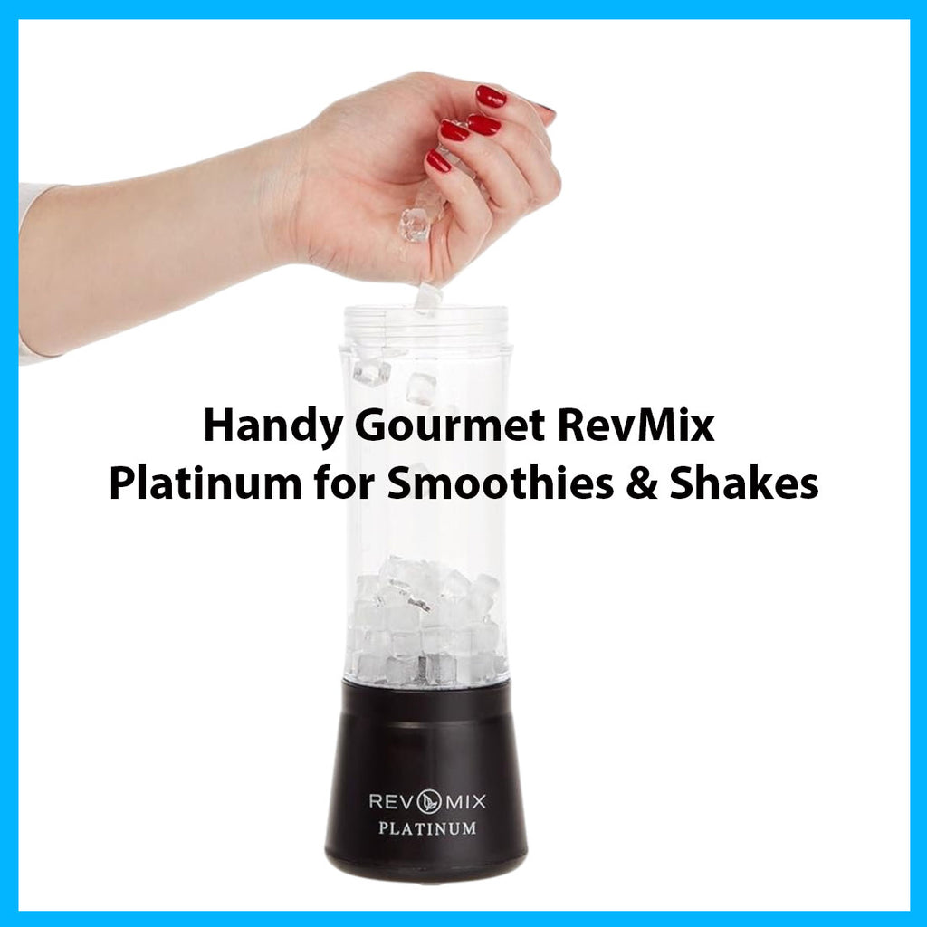 Handy Gourmet RevMix Platinum for Smoothies & Shakes On The Go, 12 oz. (White)