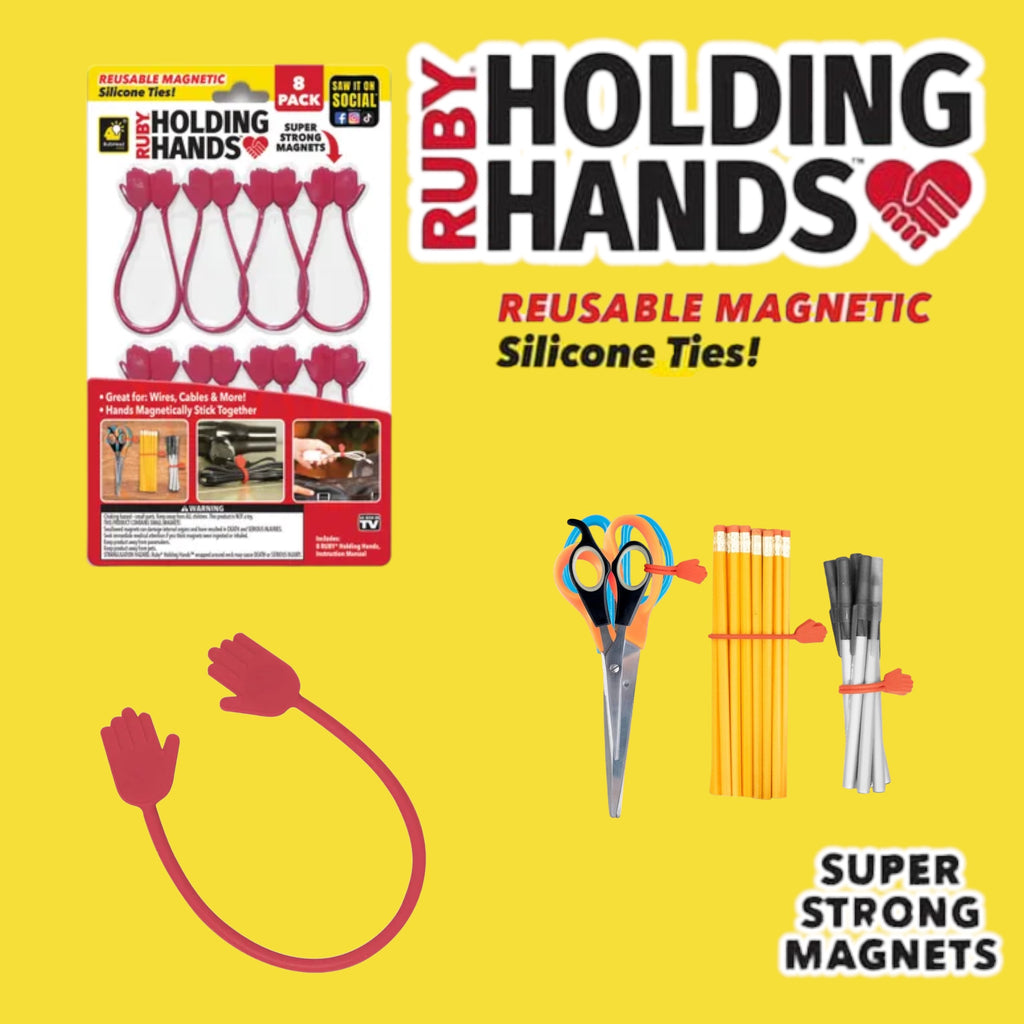 Ruby Holding Hands - Magnetic Silicone Ties