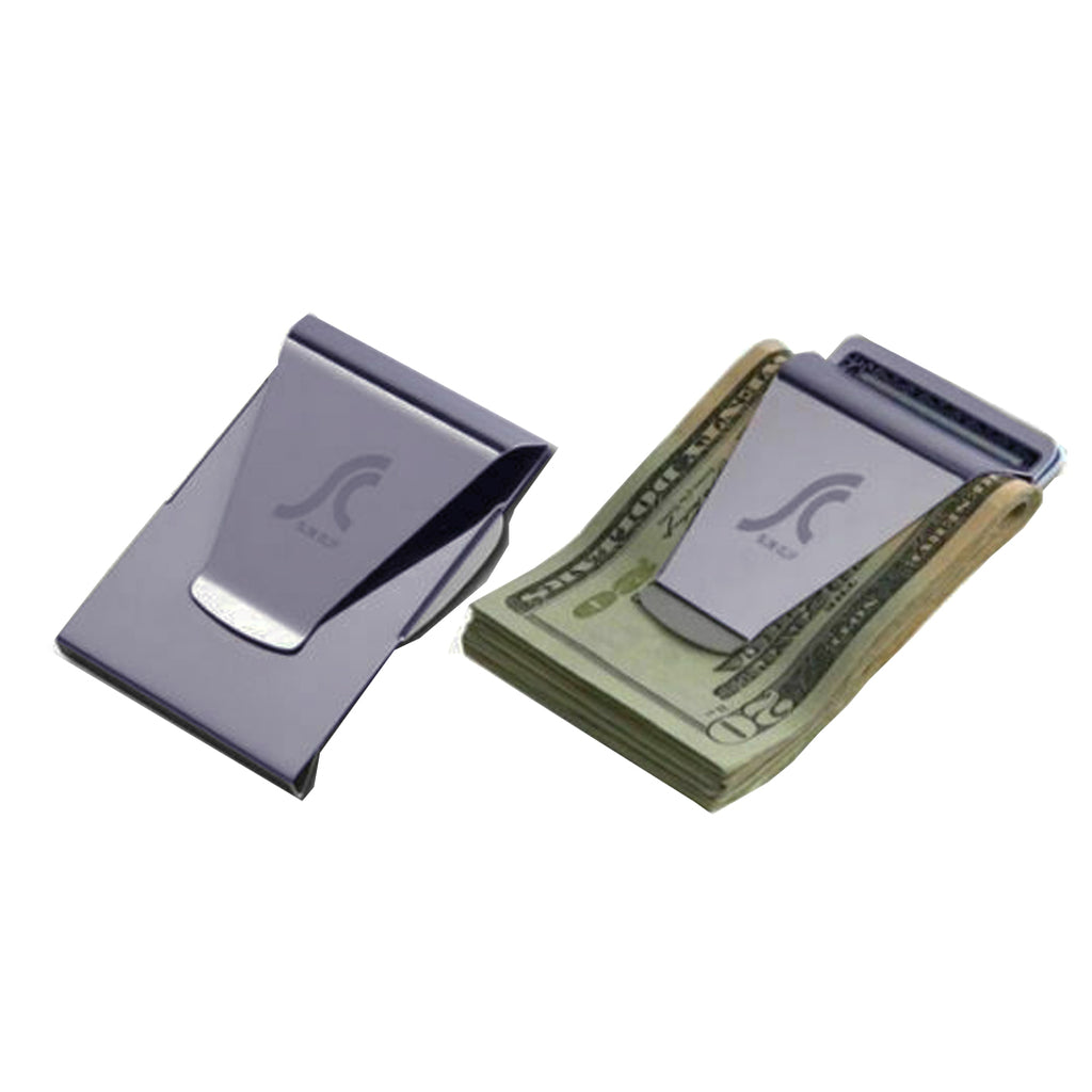 Slim Clip - Double Sided Money Clip! (Black Chrome) Two Pack