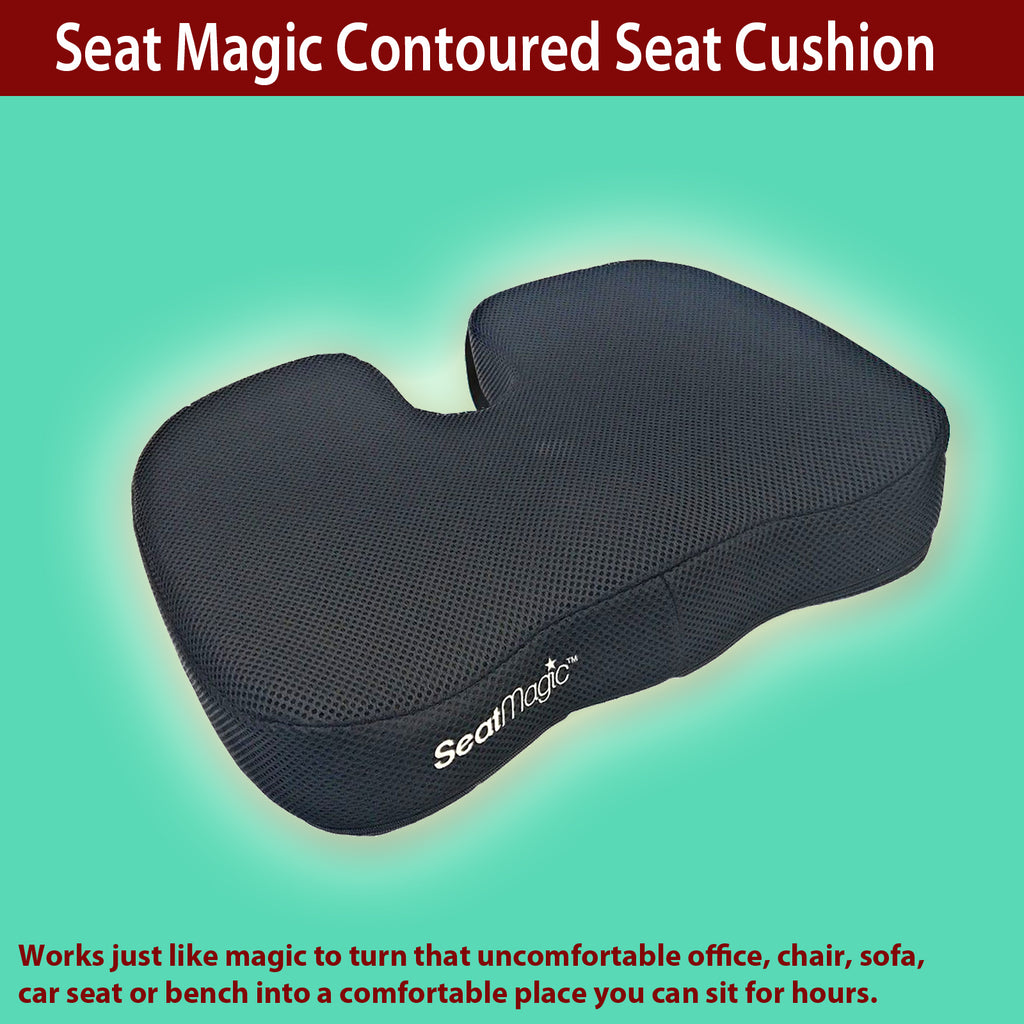 Supportiback Seat Support Posture Therapy Memory Lumbar Back Chair Cushion
