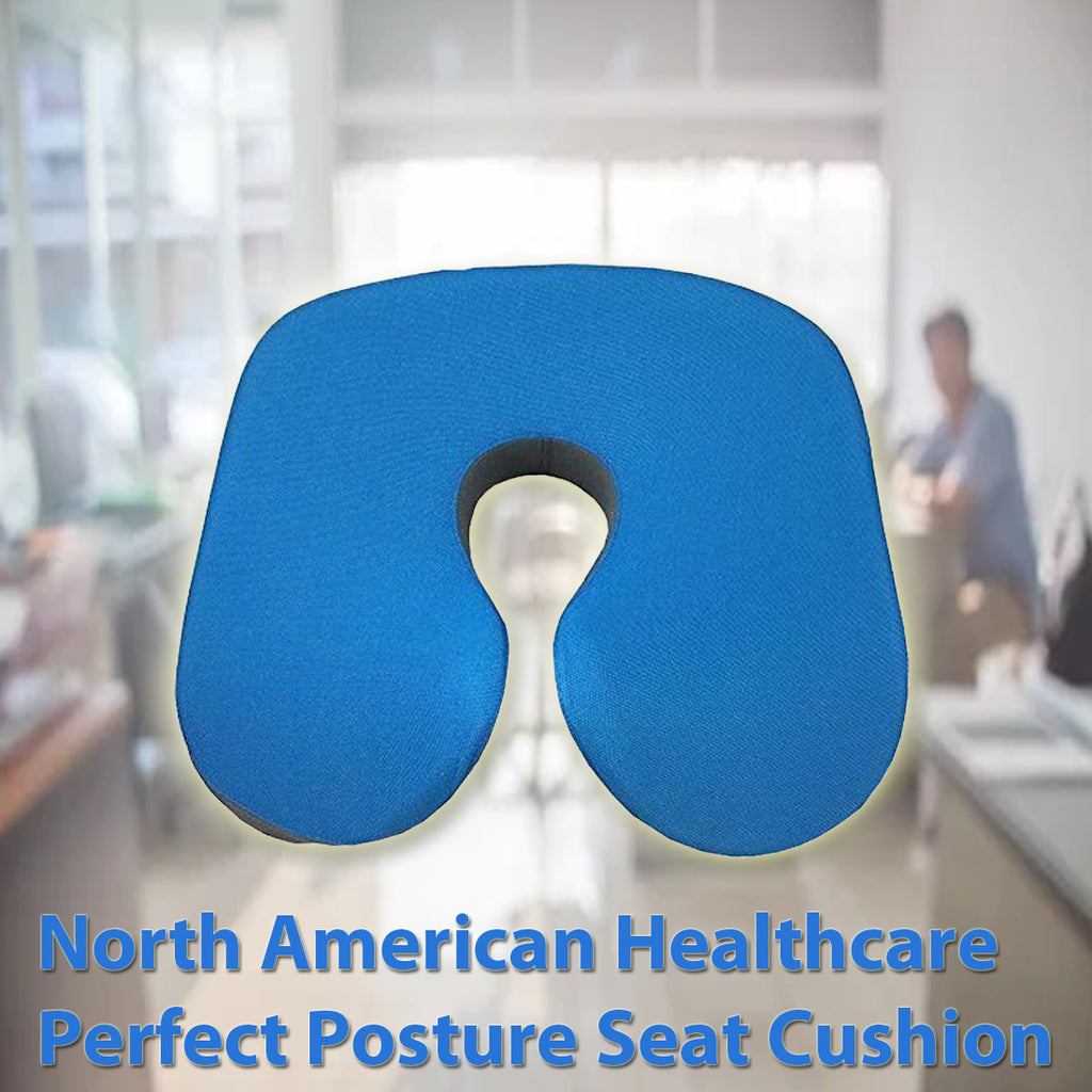 North American Healthcare Perfect Posture Seat Cushion, Blue